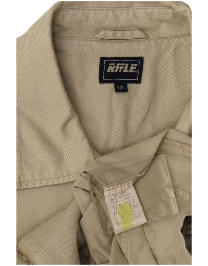 Rifle Veste Bomber Homme UK 44 2XL Vert Coton