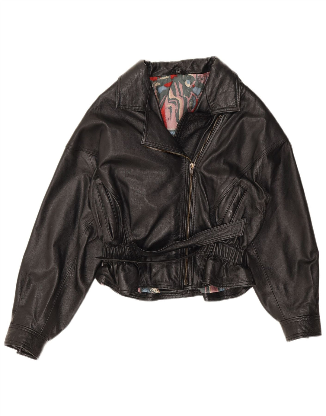 Yessica Veste en cuir motard pour femme EU 38 Cuir noir moyen