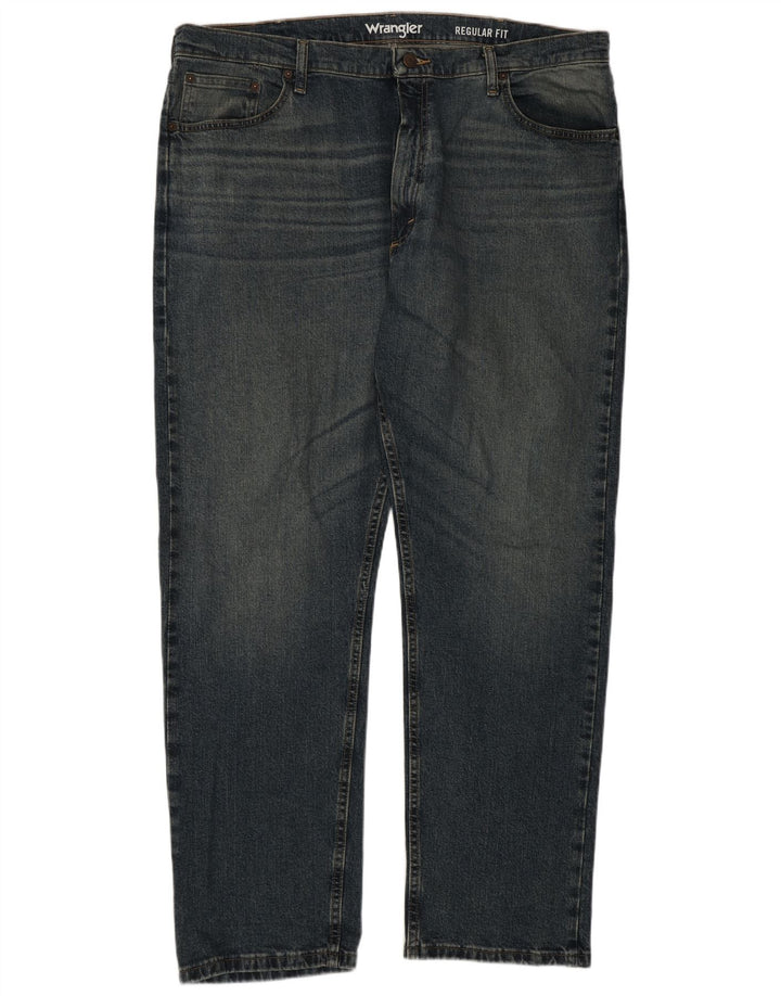 Wrangler Jean droit coupe droite W40 L30 pour homme en coton bleu