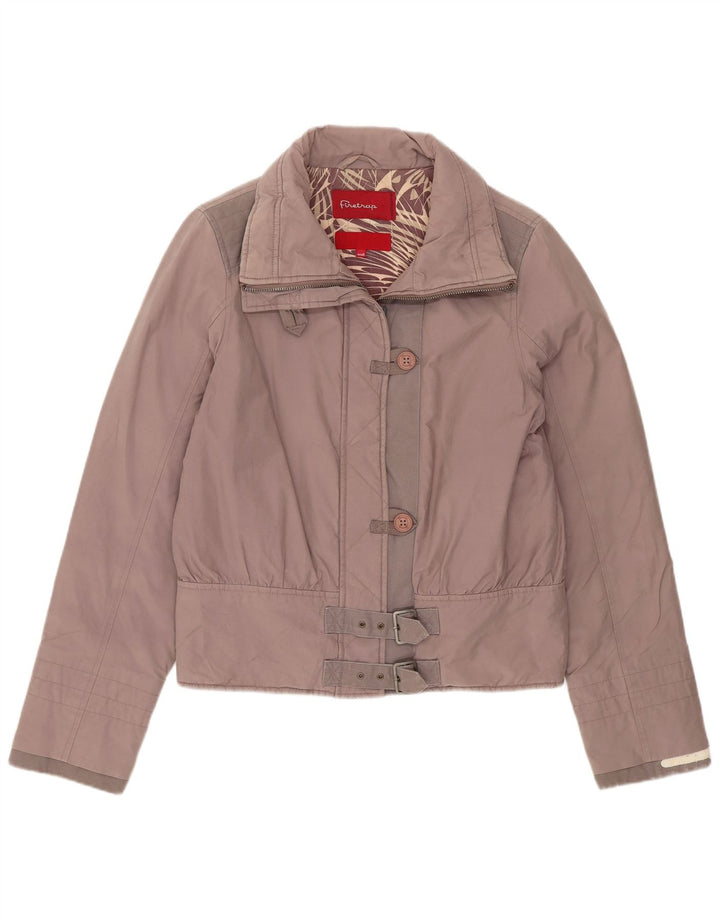 Firetrap Veste Bomber Femme UK 10 Petit Coton Gris
