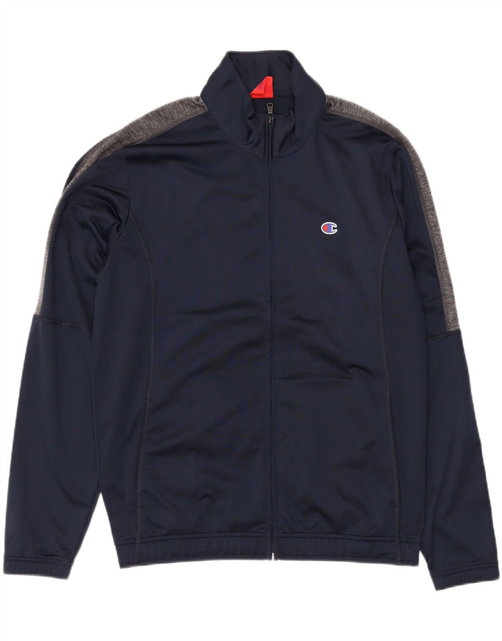 Champion Veste de Survêtement Homme Bleu Marine Moyen Polyester Colorblock
