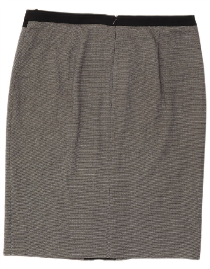 Marks & Spencer Jupe crayon pour femme UK 14 Large W34 Noir à carreaux Polyester