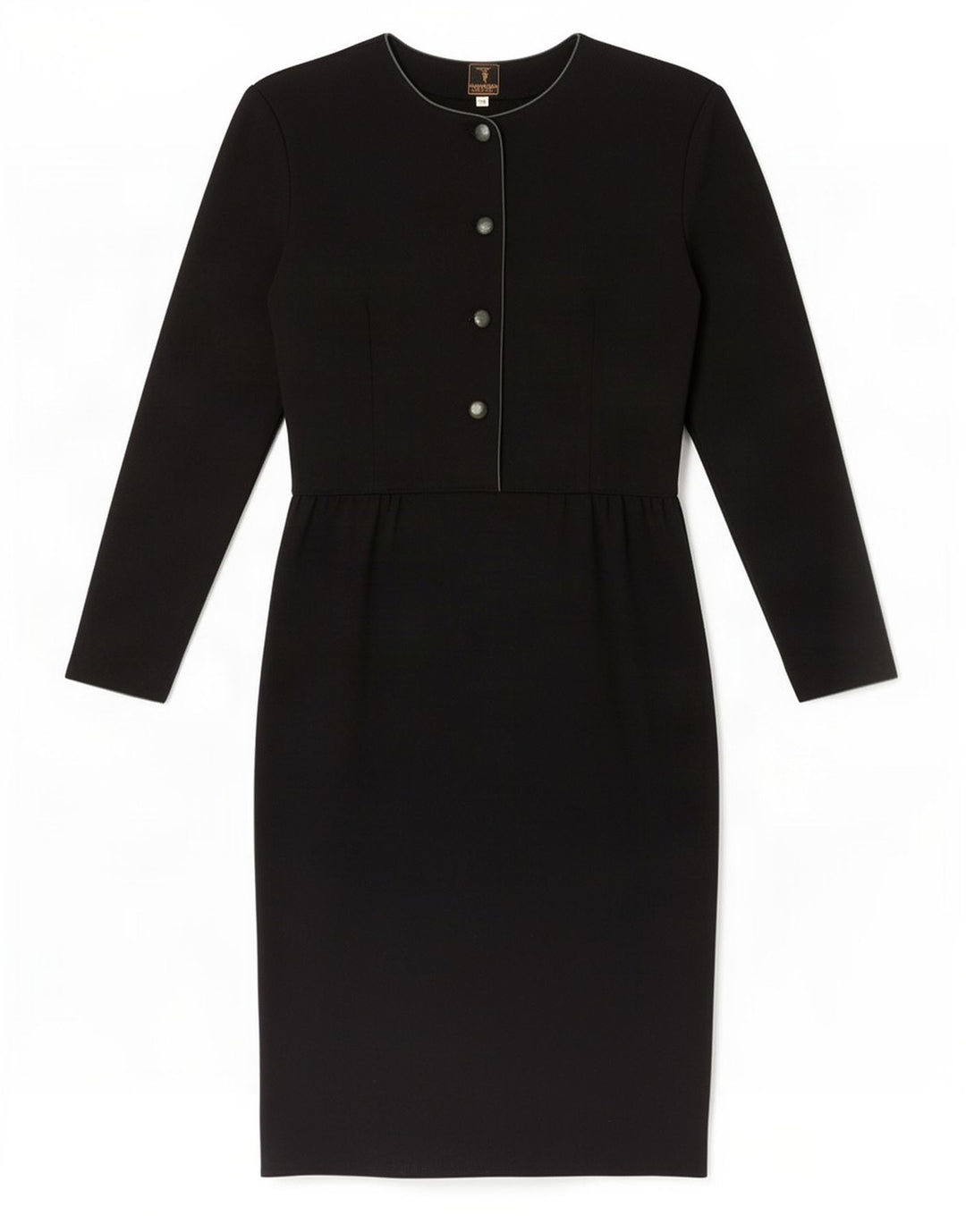 Trussardi Femme Robe Fourreau À Manches Longues IT 42 Noir Moyen