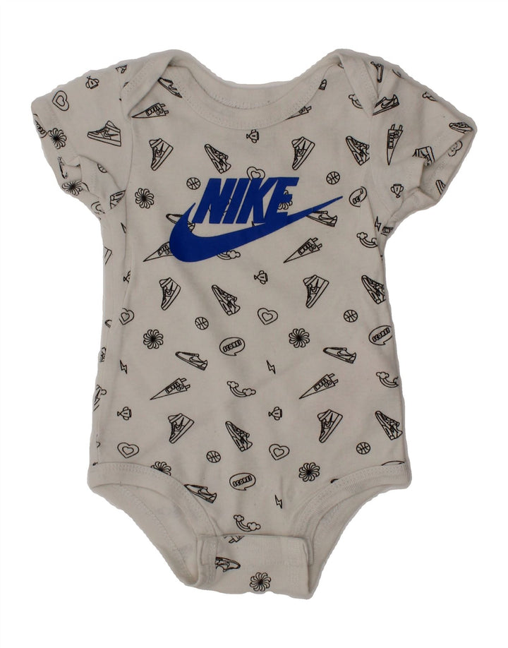 NIKE Baby Boys Graphic Bodysuit 6-9 Months White Cotton Vintage Nike and Second-Hand Nike from Messina Hembry 