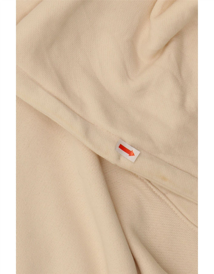 REEBOK Pull à capuche surdimensionné pour femme UK 16 Large en coton blanc cassé