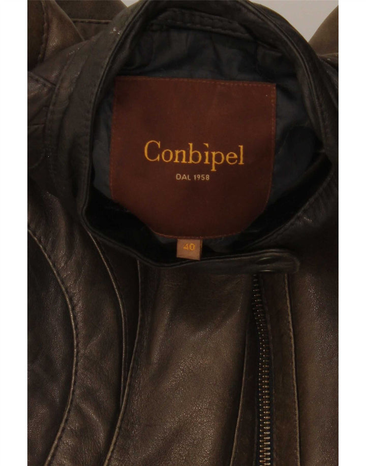 Conbipel Veste en Cuir Motard Femme IT 40 Petit Marron