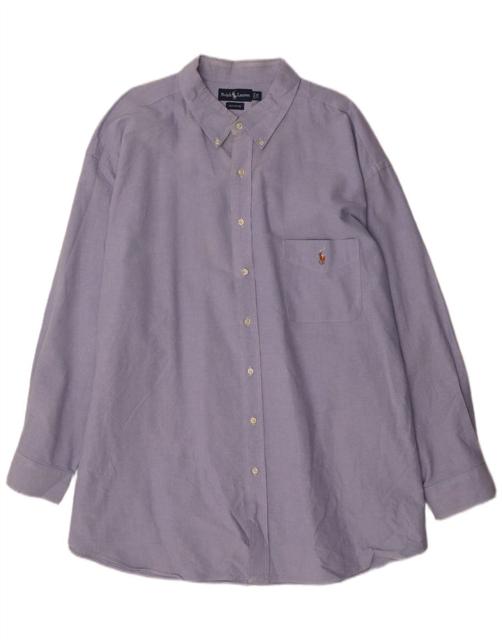 Ralph Lauren Chemise homme grande taille 4XL en coton bleu