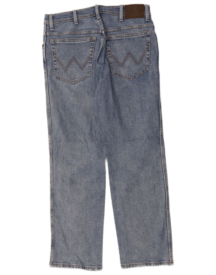 Wrangler Jean droit régulier pour hommes W33 L30 bleu coton