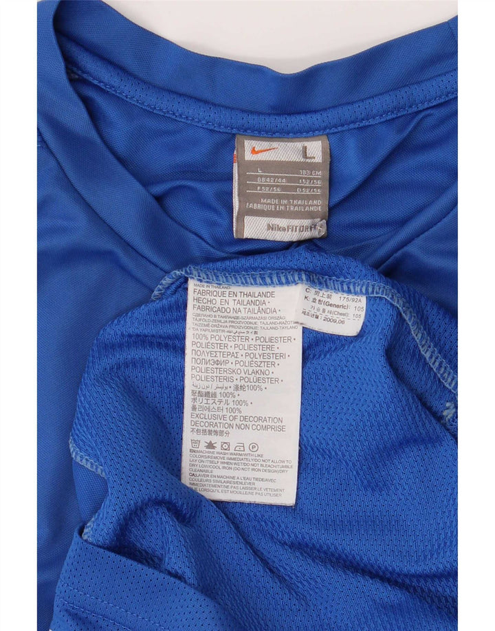 Nike T-shirt graphique pour homme UK 42/44 Large Bleu Polyester