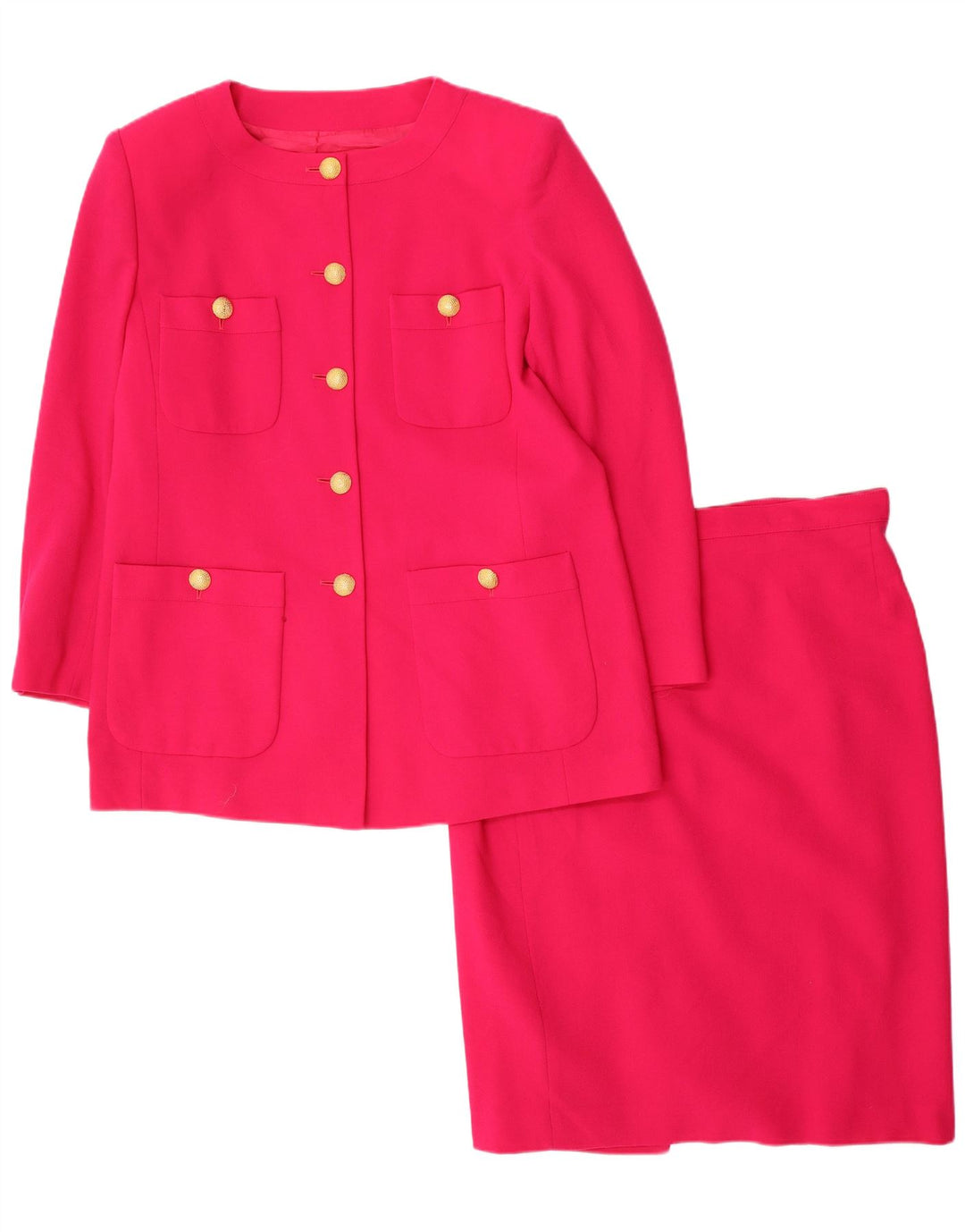 Marina Rinaldi Ensemble jupe 2 pièces 5 boutons pour femme Taille 19 Petit W32 Rose