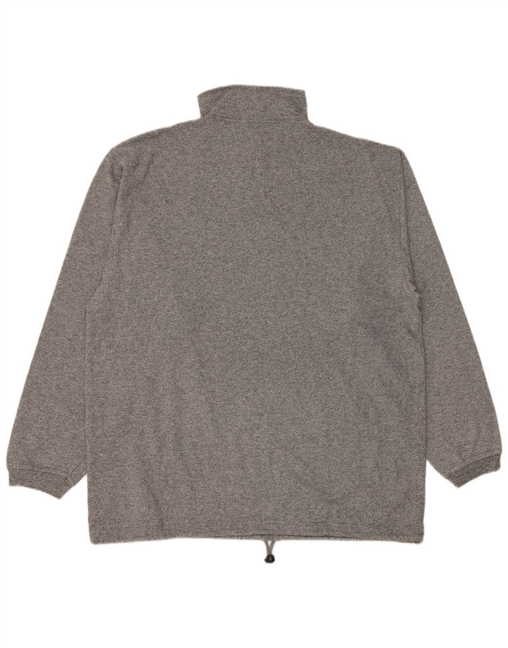 CHAMPION Sweat-Shirt Col Zippé Homme 2XL Gris Moucheté Coton