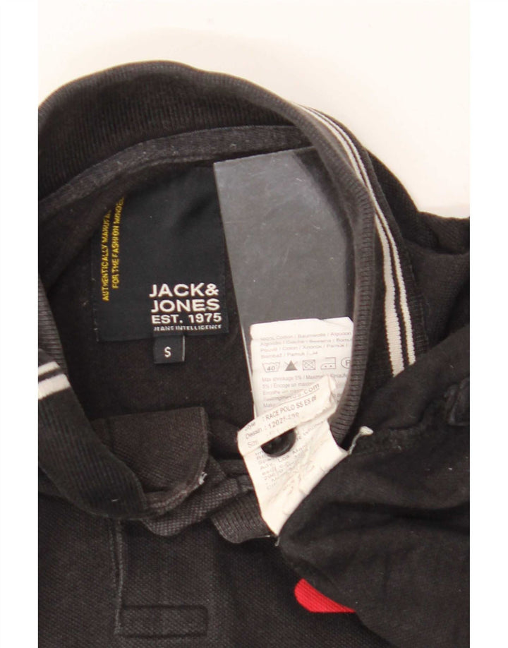 Jack & Jones Polo Graphique Homme Petit Noir Coton