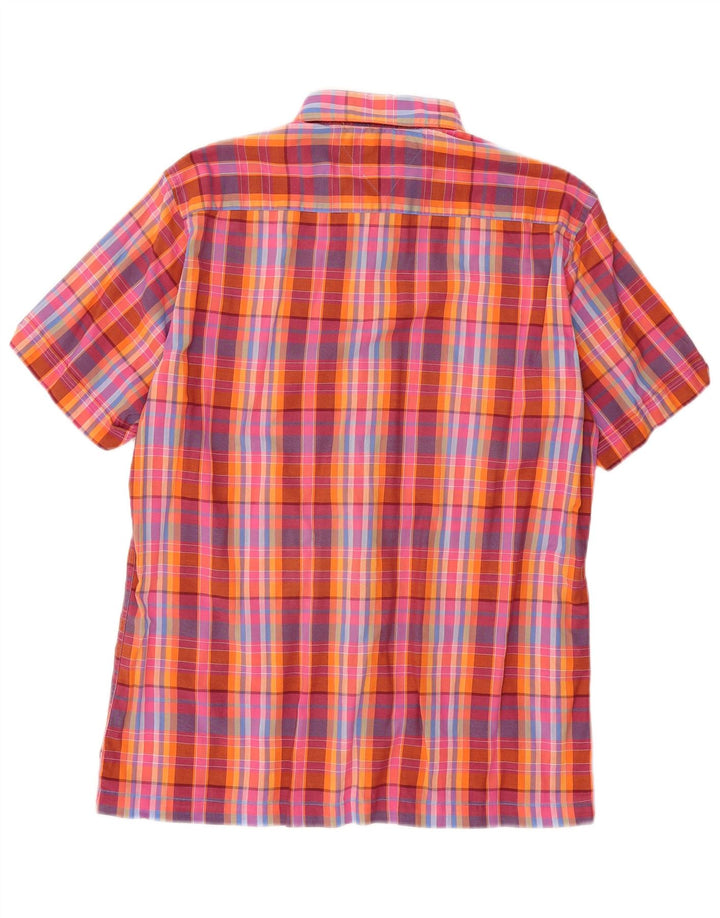 Tommy Hilfiger Chemise à manches courtes homme en coton à carreaux rouge moyen