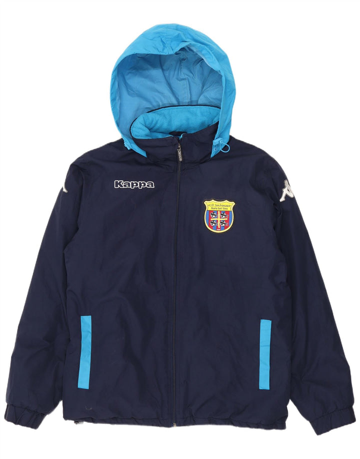 Kappa Veste coupe-vent graphique pour homme UK 38 Bleu marine moyen