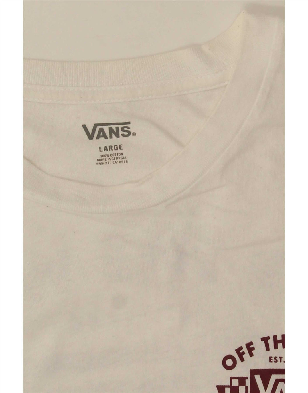 Vans T-shirt graphique pour hommes, grand coton blanc