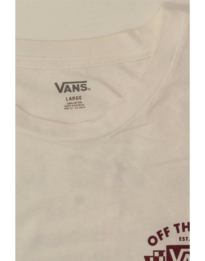 Vans T-shirt graphique pour hommes, grand coton blanc