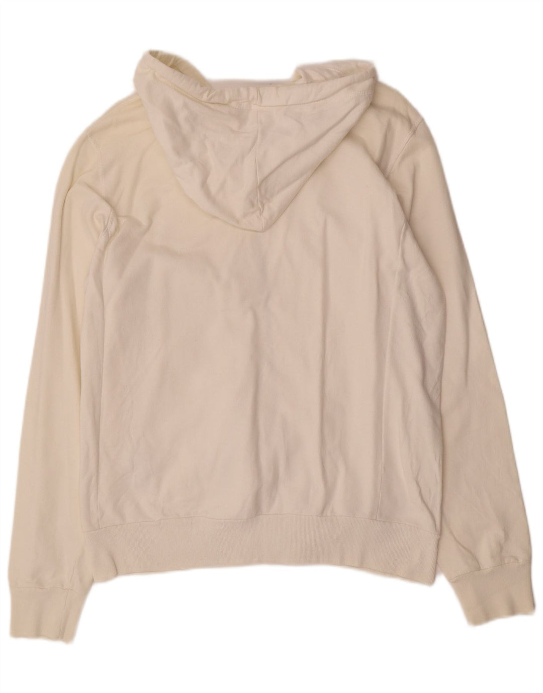 Wrangler Pull à capuche zippé pour homme en coton blanc cassé moyen