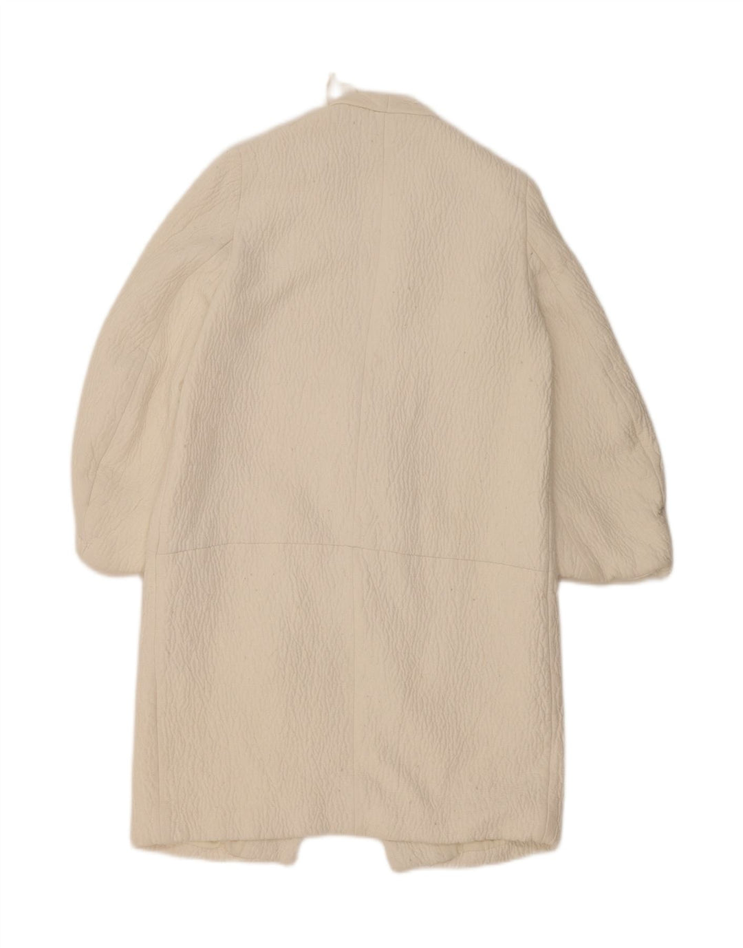 Zara Femme Pardessus UK 44 Moyen Blanc Cassé Polyester