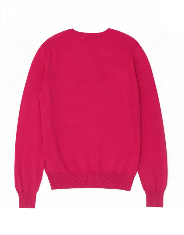 Zara Pull Col V Homme Rose Moyen