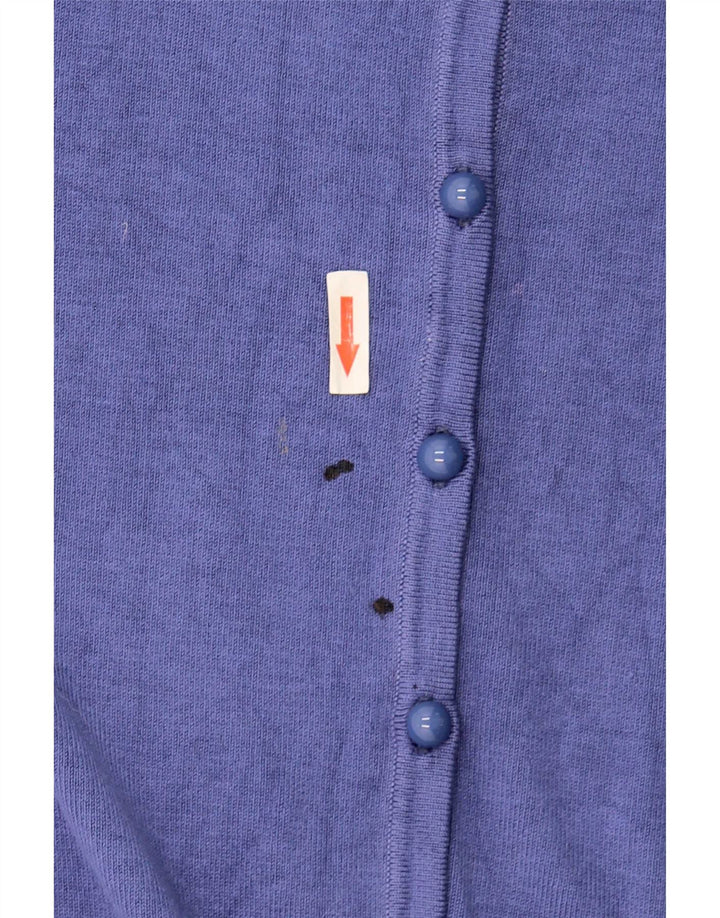 Marks & Spencer Pull Cardigan Femme UK 16 Large Bleu Viscose