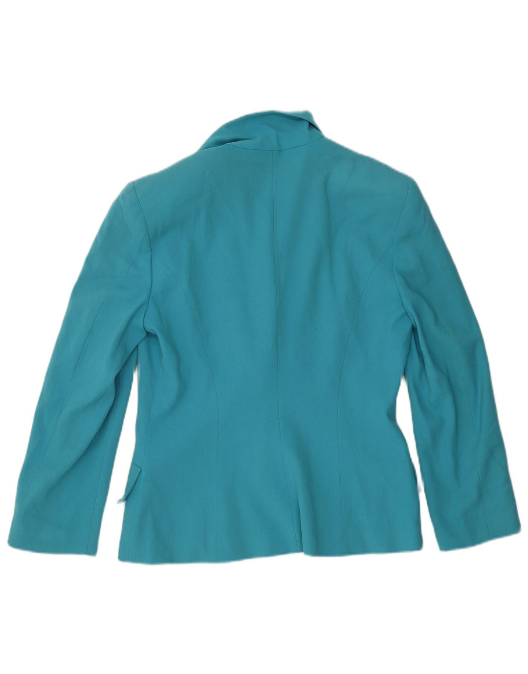 vintage Femme 1 Bouton Blazer Veste UK 16 Grande Laine Bleue