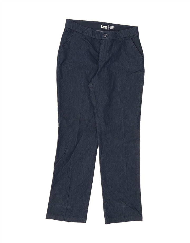 LEE Womens Mid Rise Chino Trousers US 8 Medium W30 L30 Navy Blue Vintage Lee and Second-Hand Lee from Messina Hembry 