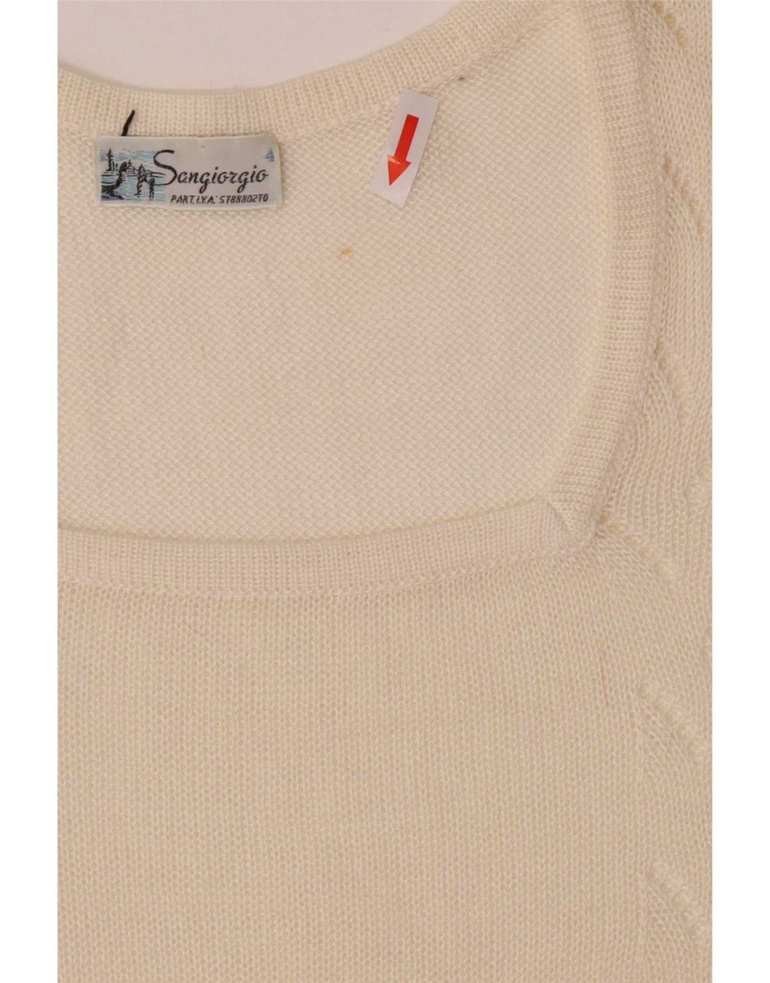 Sangiorgio Chemisier régulier à manches courtes pour femme UK 14 Medium Off White