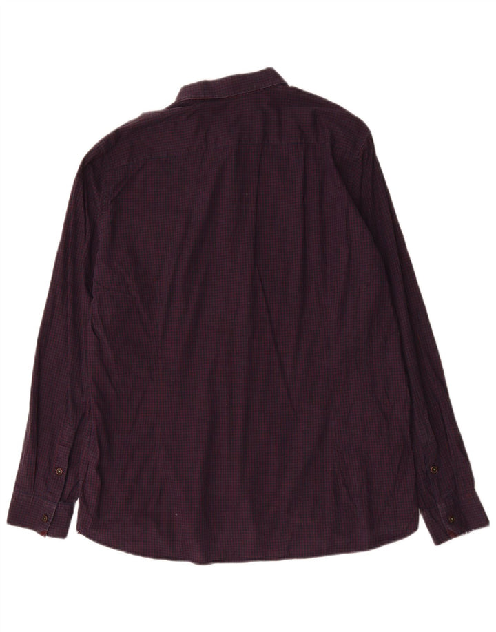 Ted Baker Chemise Homme Taille 6 2XL Violet Vichy Coton