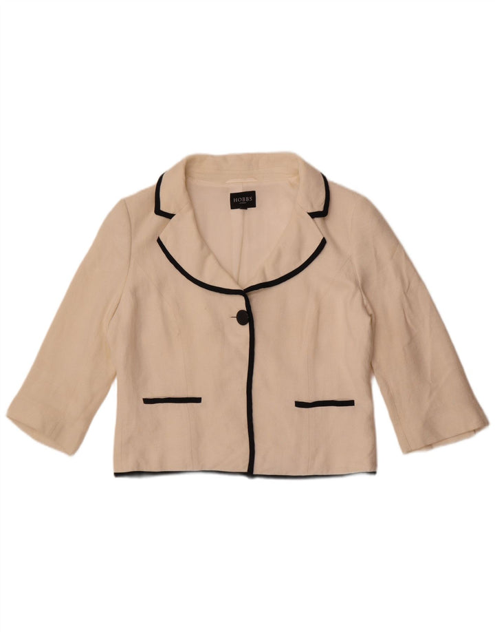 Hobbs Ensemble 2 pièces à manches 3/4 pour femme UK 16 Grande viscose blanche
