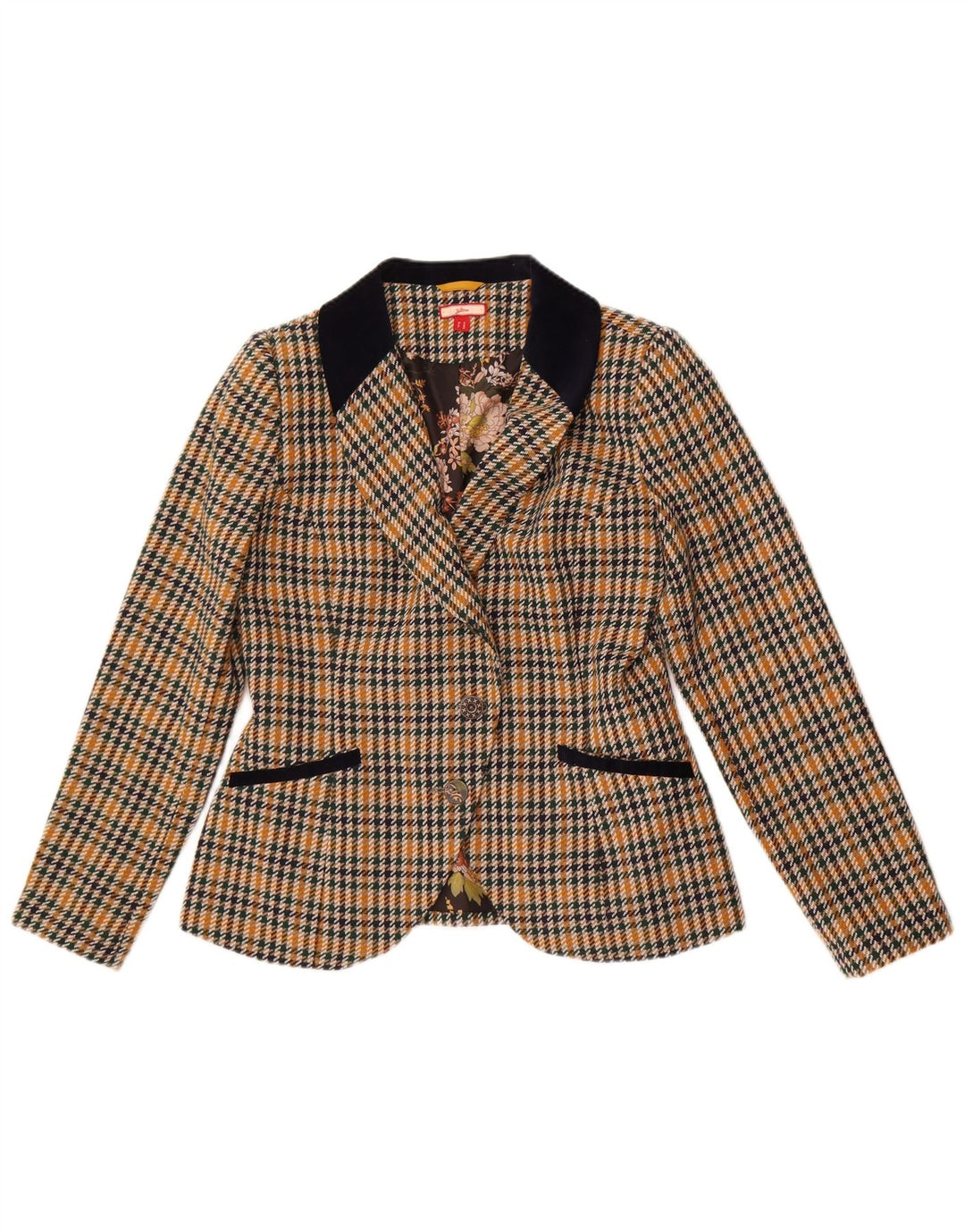 Joe Browns Veste Blazer Femme UK 12 Moyen Pied-de-Poule Multicolore