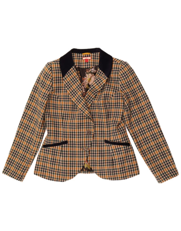 Joe Browns Veste Blazer Femme UK 12 Moyen Pied-de-Poule Multicolore