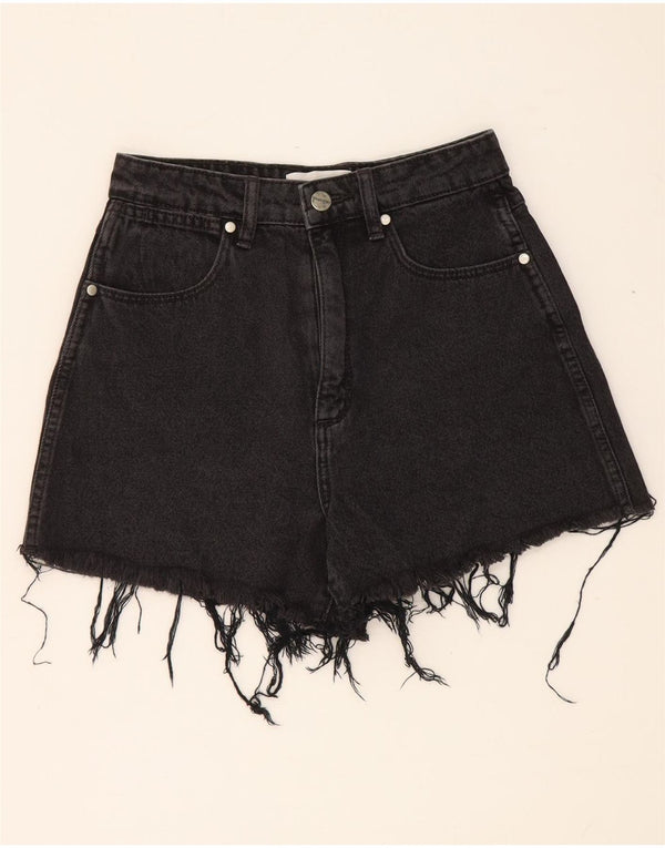 Wrangler Short en jean taille haute pour femme US 7 Medium W24 Noir Coton