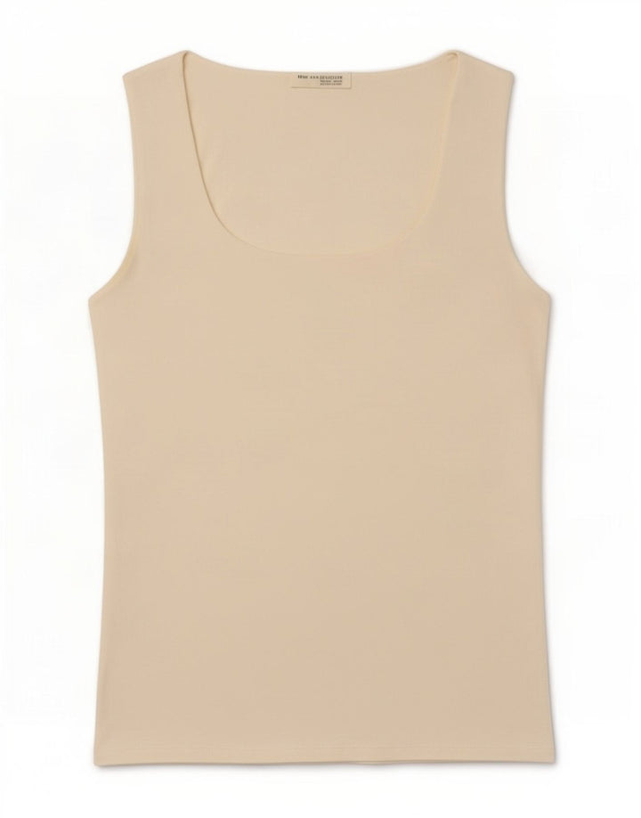 Zara Femme Débardeur UK 14 Large Off White Polyamide