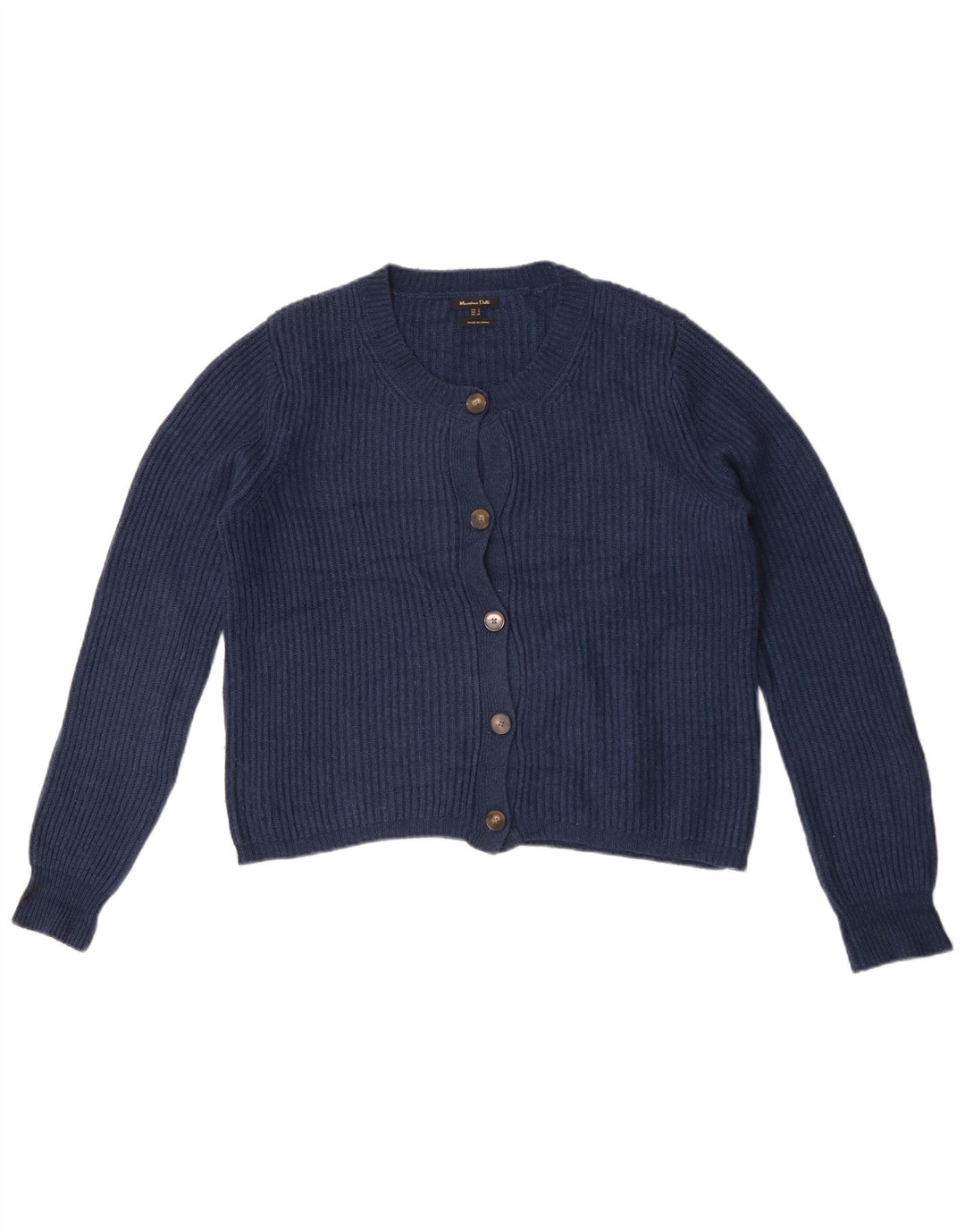Massimo Dutti Cardigan court surdimensionné pour femme UK 10 Petit Bleu marine