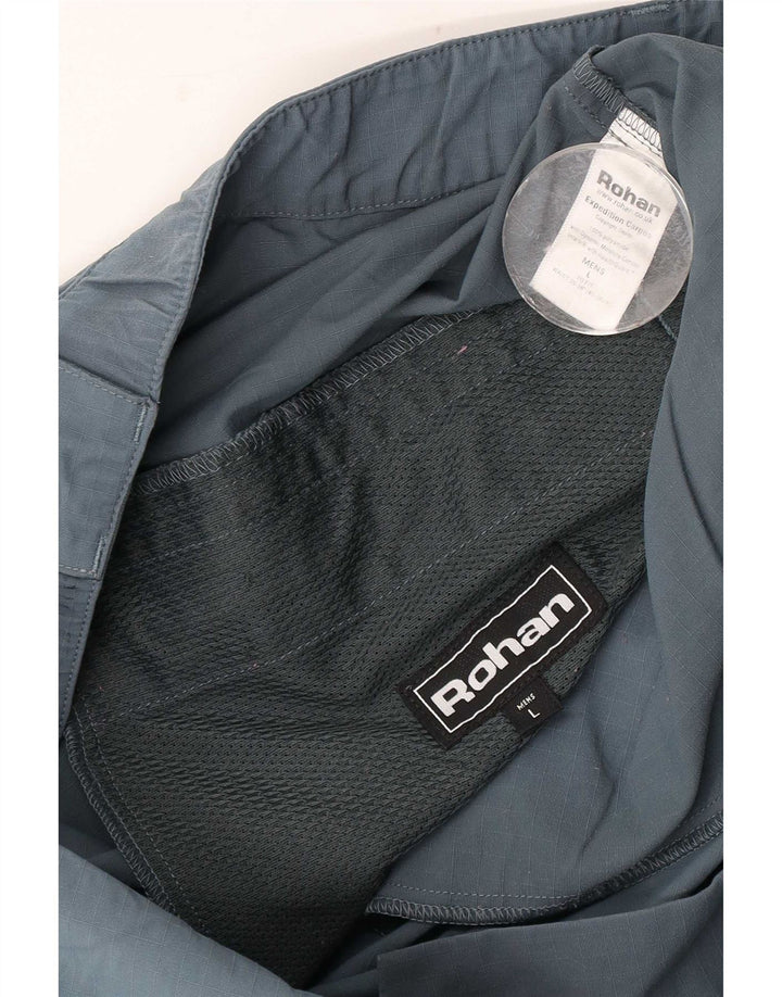 Rohan Pantalon cargo de randonnée pour homme Large W36 L29 Bleu Polyamide