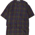 Zara Robe chemise pull à manches 3/4 pour femme UK 16 Grand carreaux bleu marine