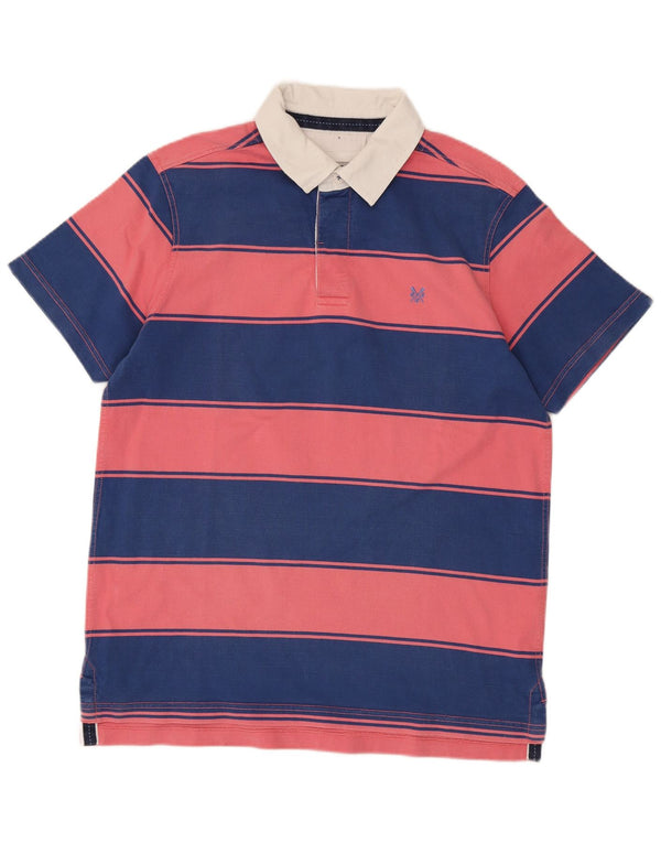 Crew Clothing Polo Rugby Homme XL Coton Rayé Rose