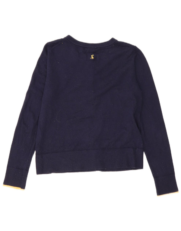 Joules Womens Cardigan Sweater UK 10 Small Bleu Marine Coton