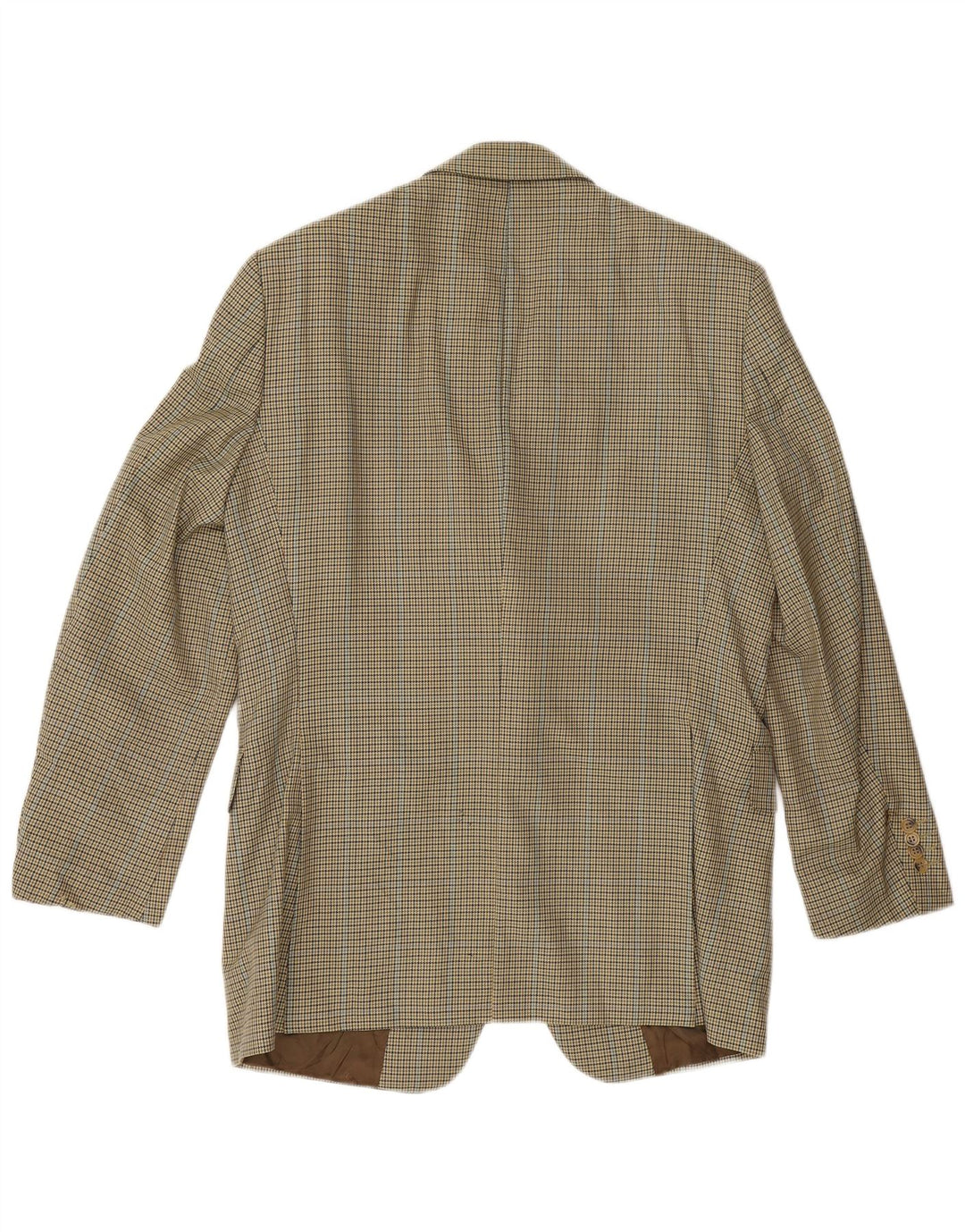 Burberry Veste Blazer Homme EU 48 Laine Vierge Pied-de-Poule Jaune Moyen