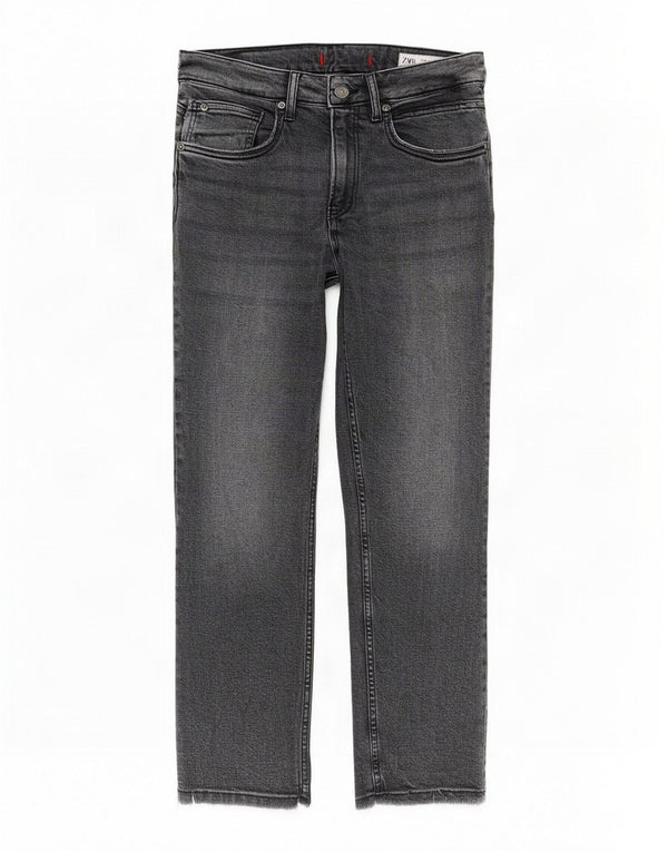 Zara Jean droit femme EU 38 Small W28 L26 Gris
