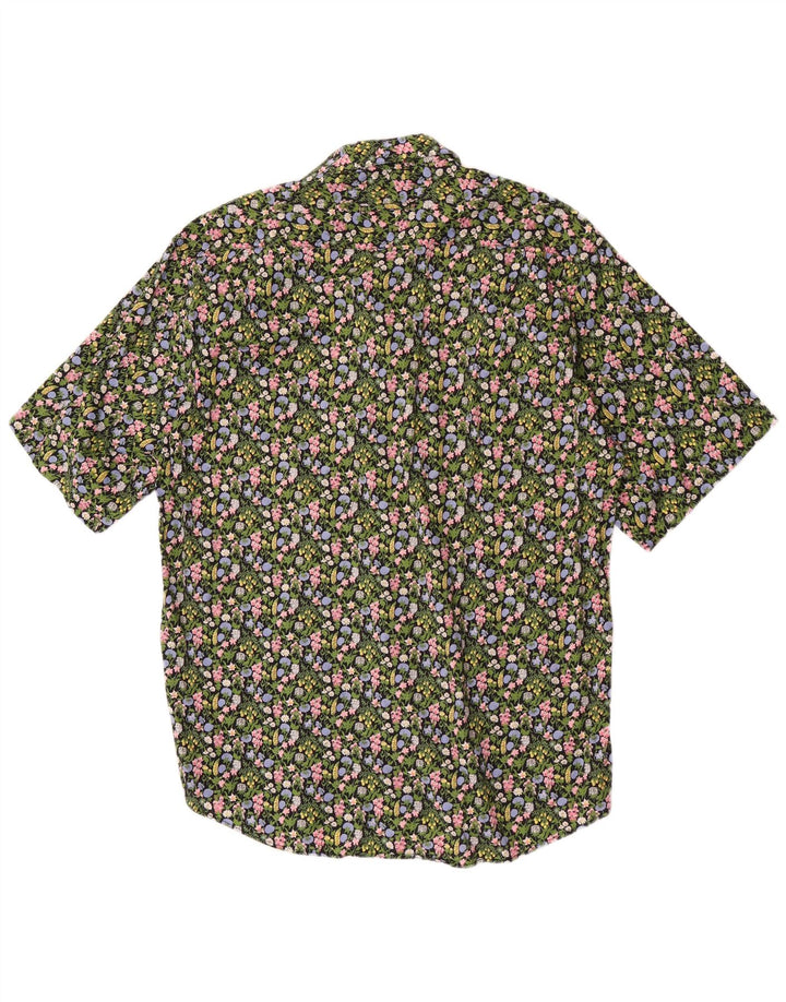 Daniel Dodd Chemise à manches courtes pour homme Grand vert floral