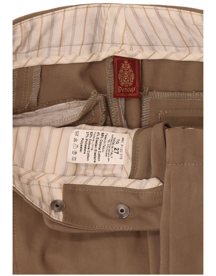 Dondup Pantalon Capri Femme W27 L22 Coton Beige