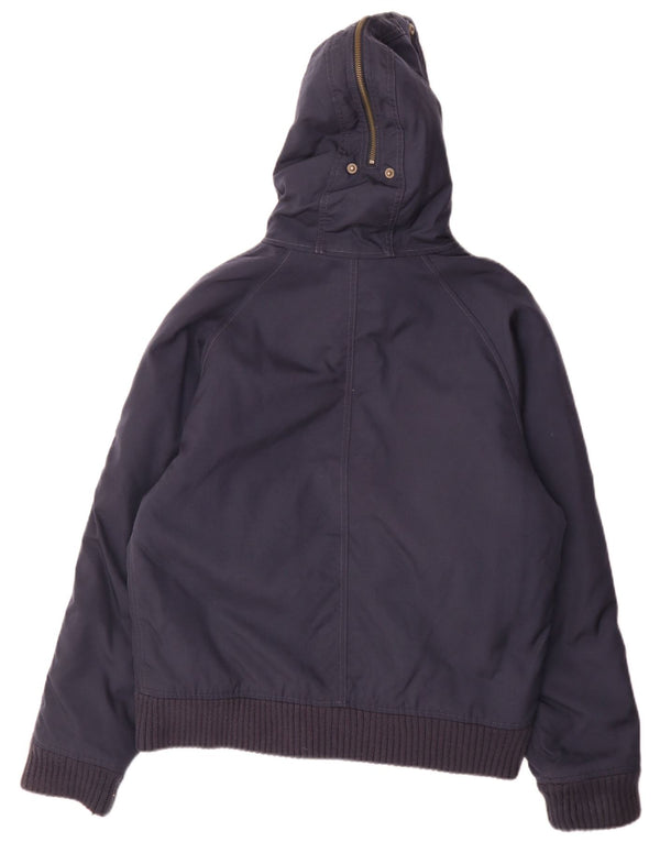 Woolrich Veste Bomber à Capuche Homme UK 38 Medium Bleu Marine Nylon