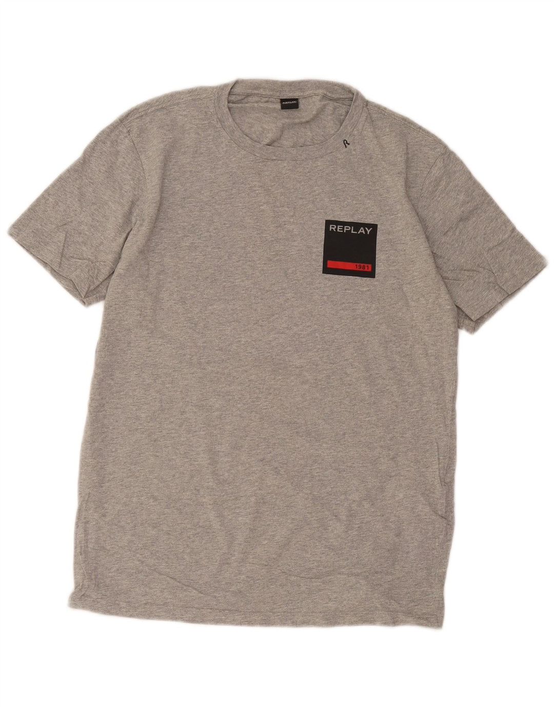 Replay T-Shirt Homme Haut Large Gris Moucheté Coton