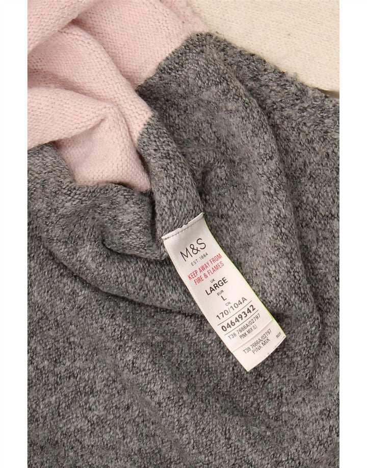Marks & Spencer Pull à col rond pour femme UK 16 Large Gris
