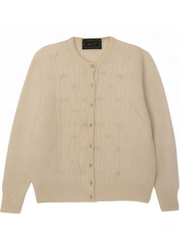 Beatrice Cardigan Femme Pull IT 46 Large Beige Mohair