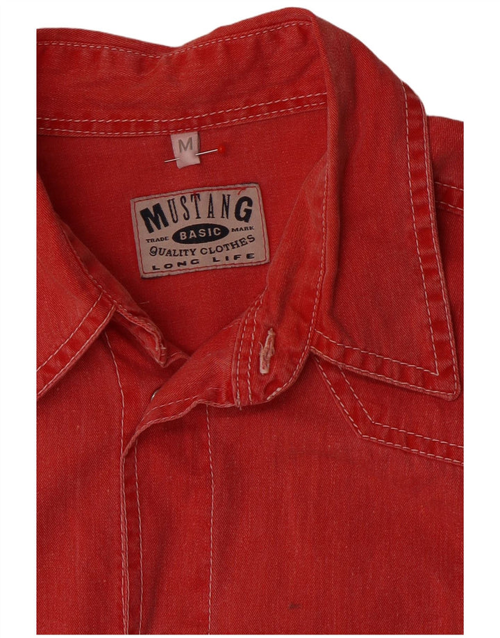 Mustang Chemise en Jean Homme Rouge Moyen