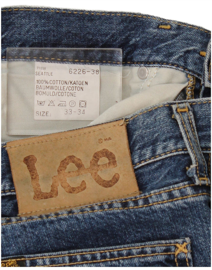 Lee Jean Droit Seattle W33 L31 Homme Bleu Coton