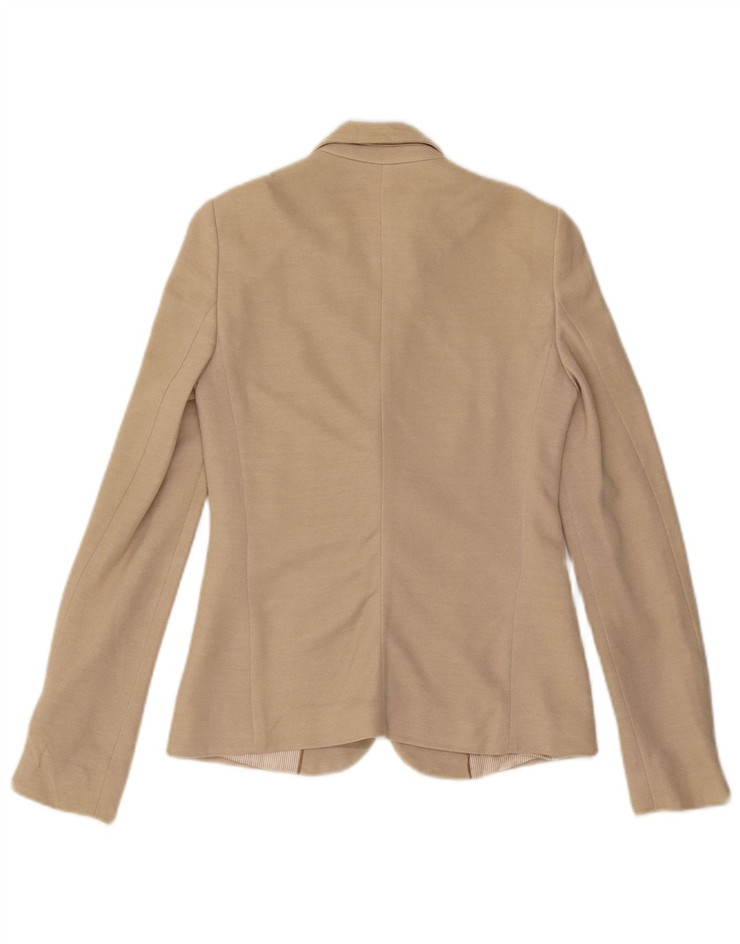 MASSIMO DUTTI Veste Blazer 1 Bouton Femme EU 36 XS Beige Viscose