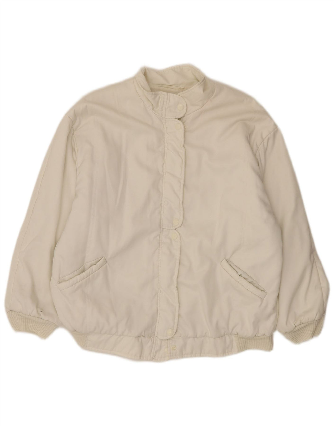veste bomber surdimensionnée femme vintage UK 18 XL Blanc
